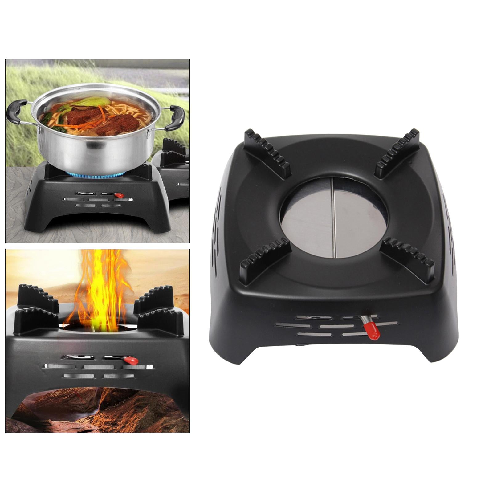 Portable Alcohol s Wood Burning for Outdoor Cooking Lightweight Black