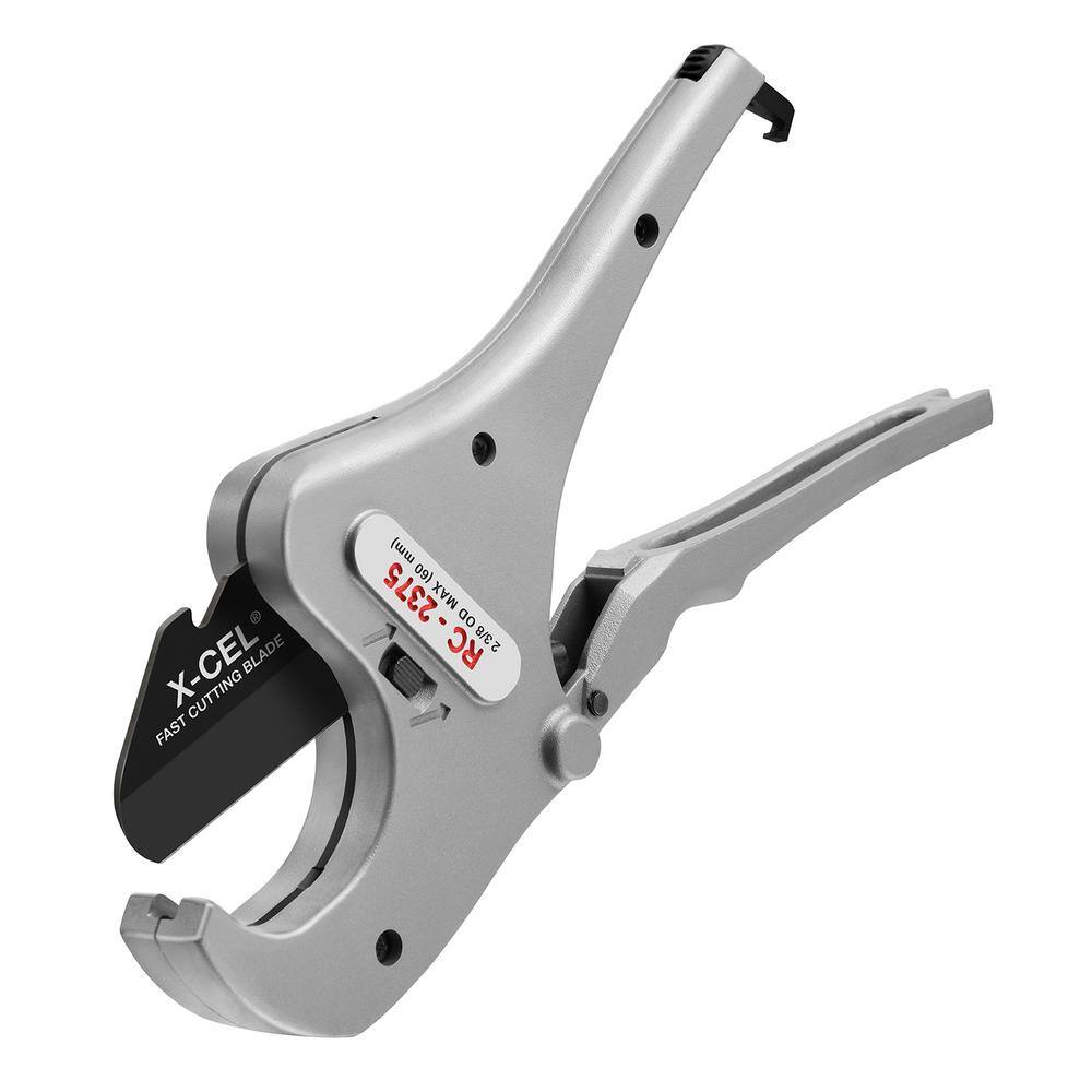 RIDGID 18 in. to 2-38 in. RC-2375 Ratcheting PVC Plastic CPVC PEX PP  Flexible Tubing Cutter with Quick Change Blade 30088