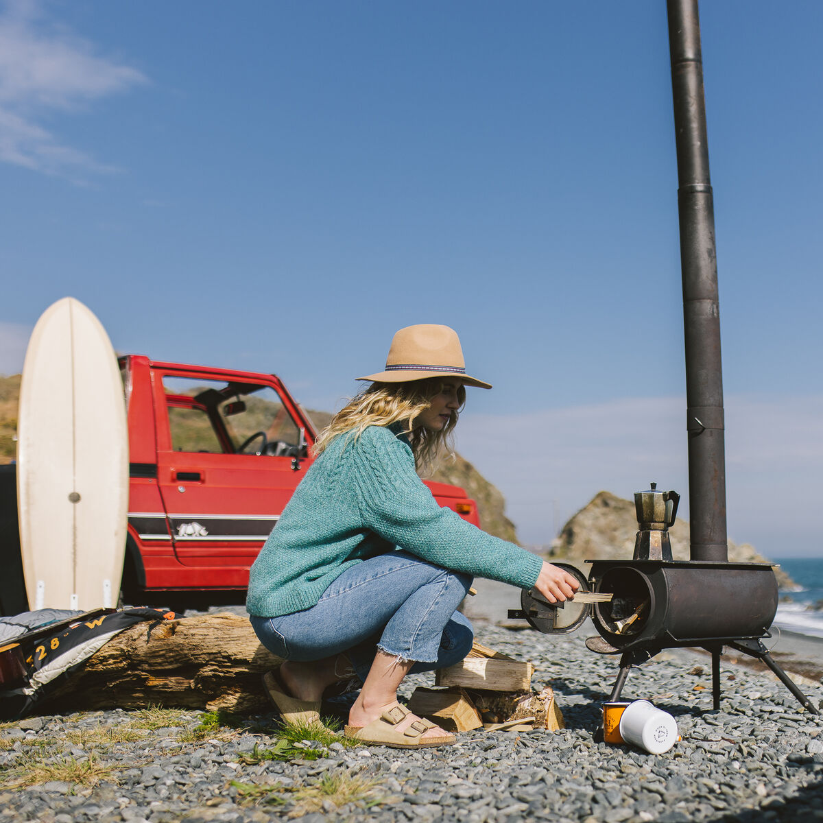 Alberta Knitted Jumper - Ocean Green