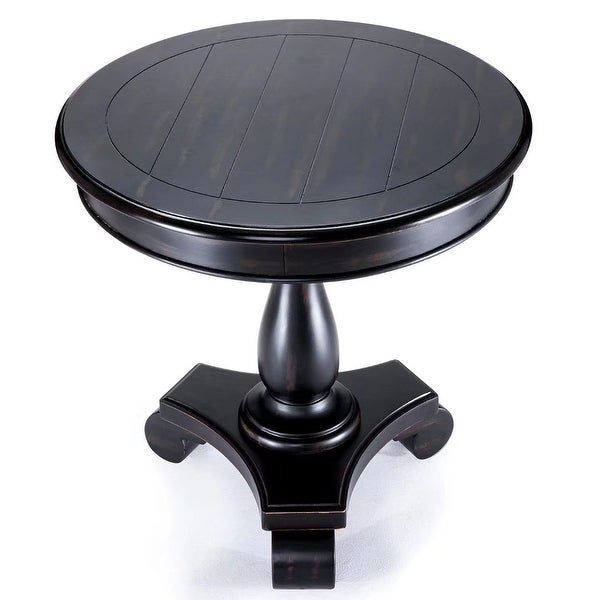 Mordent Fort Wood Round Accent Table for Living Room Antique