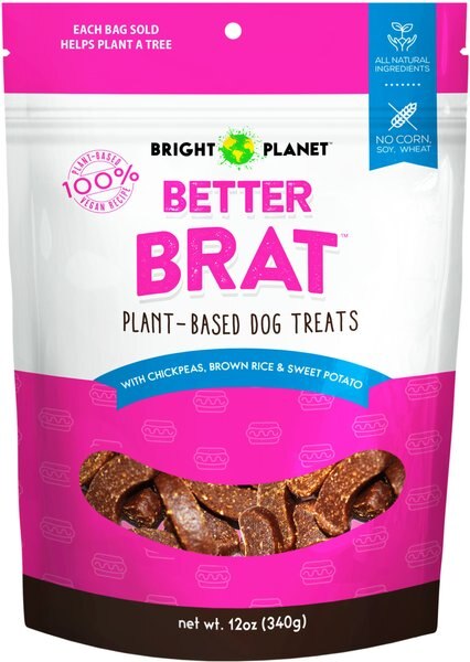 Bright Planet Pet Better Brat Pork Flavored Soft and Chewy Dog Treats， 12-oz bag