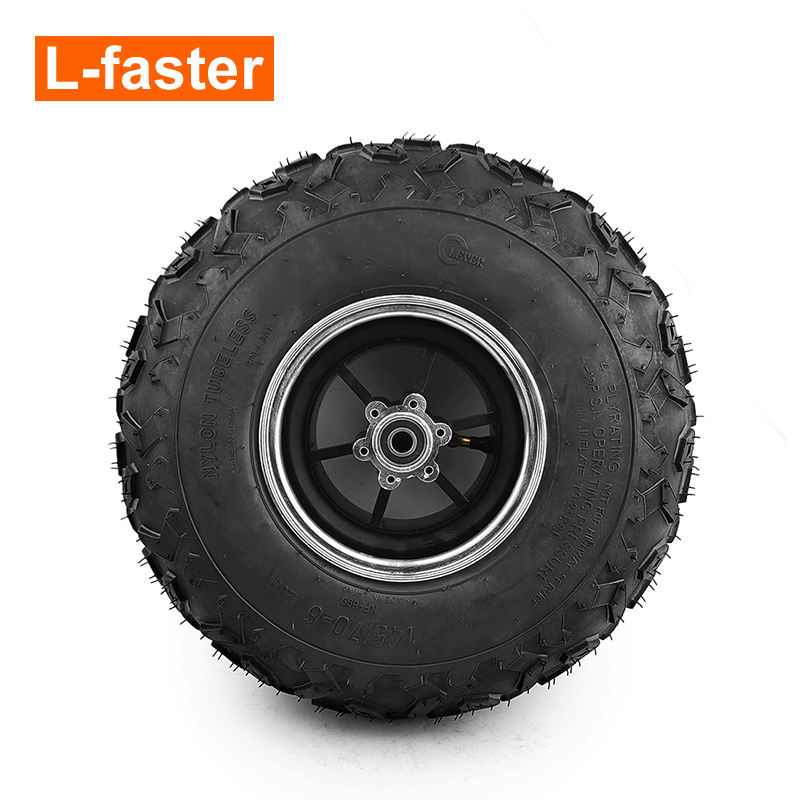 14.5 Inch Air Wheel Black oy Hub 12mm Bearing Diameter Tubeless 145/70 6 Pneumatic Tire For Electric Cart Scooter