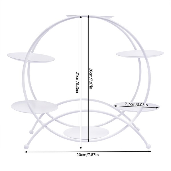 12 Pcs White Cake Display Table Tiered Cake Stand Plate