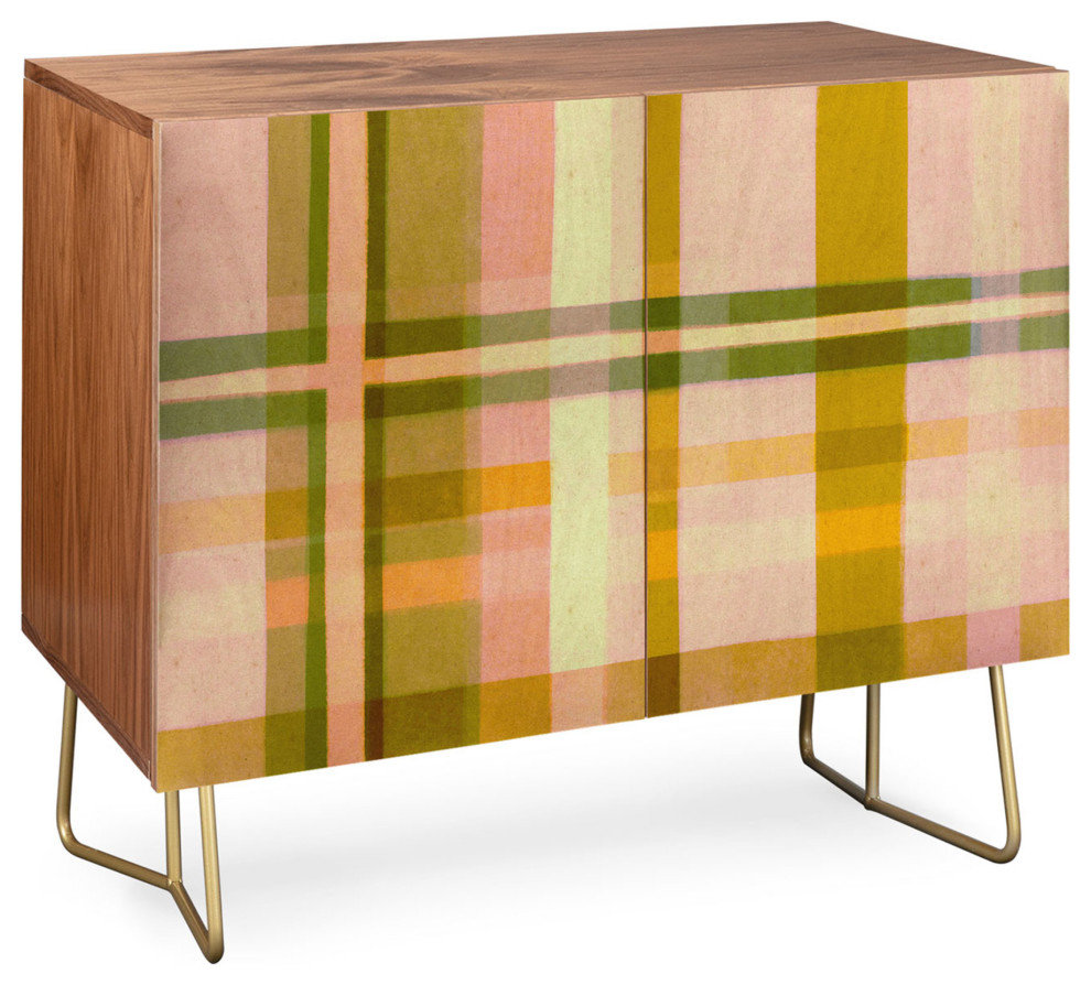 Deny Design Alisa Galitsyna Colorful Plaid I Credenza   Contemporary   Accent Chests And Cabinets   by Deny Designs  Houzz