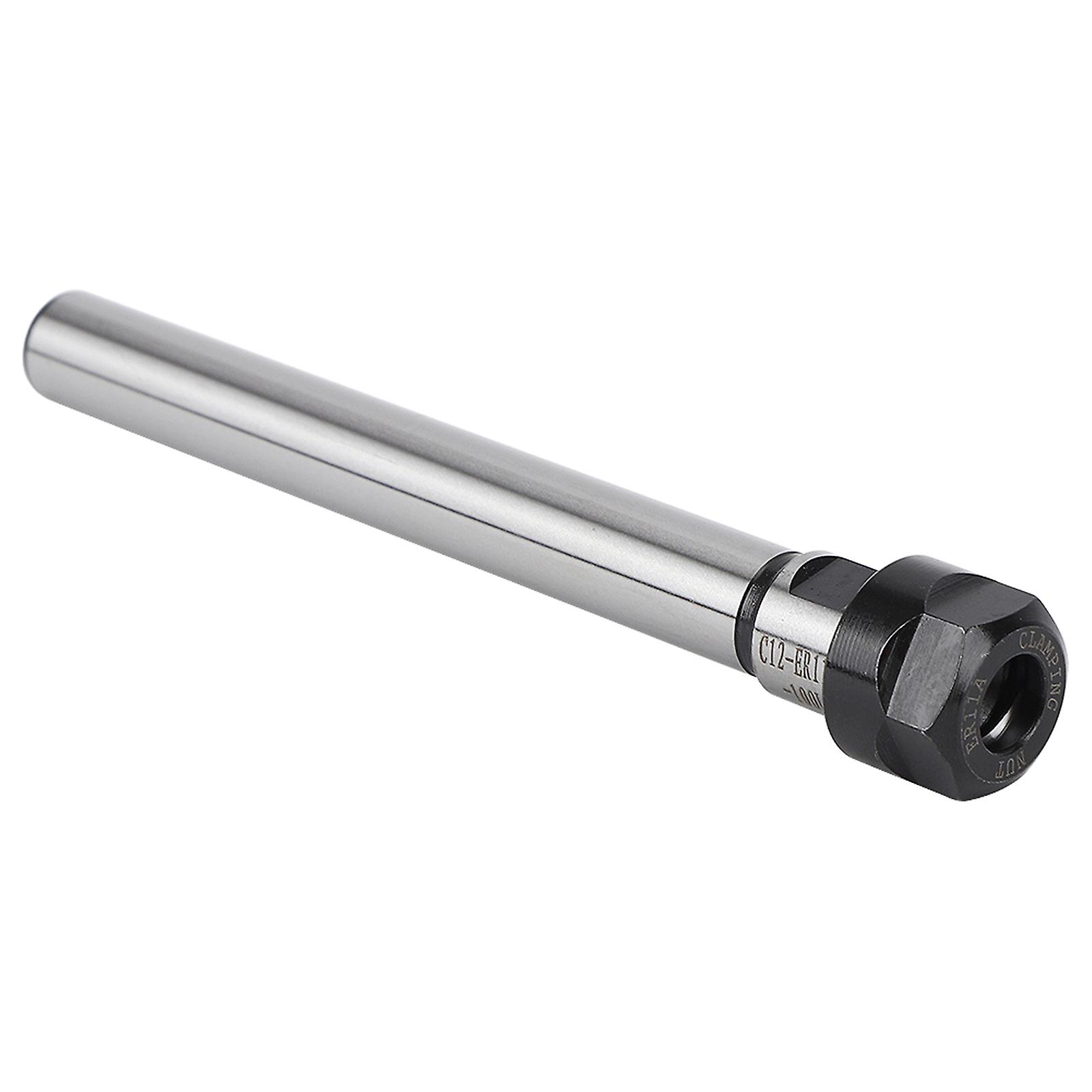 Collet Chuck Holder Chrome Molybdenum Alloy Steel Straight Extension Rod Er11a-100l(c12 )