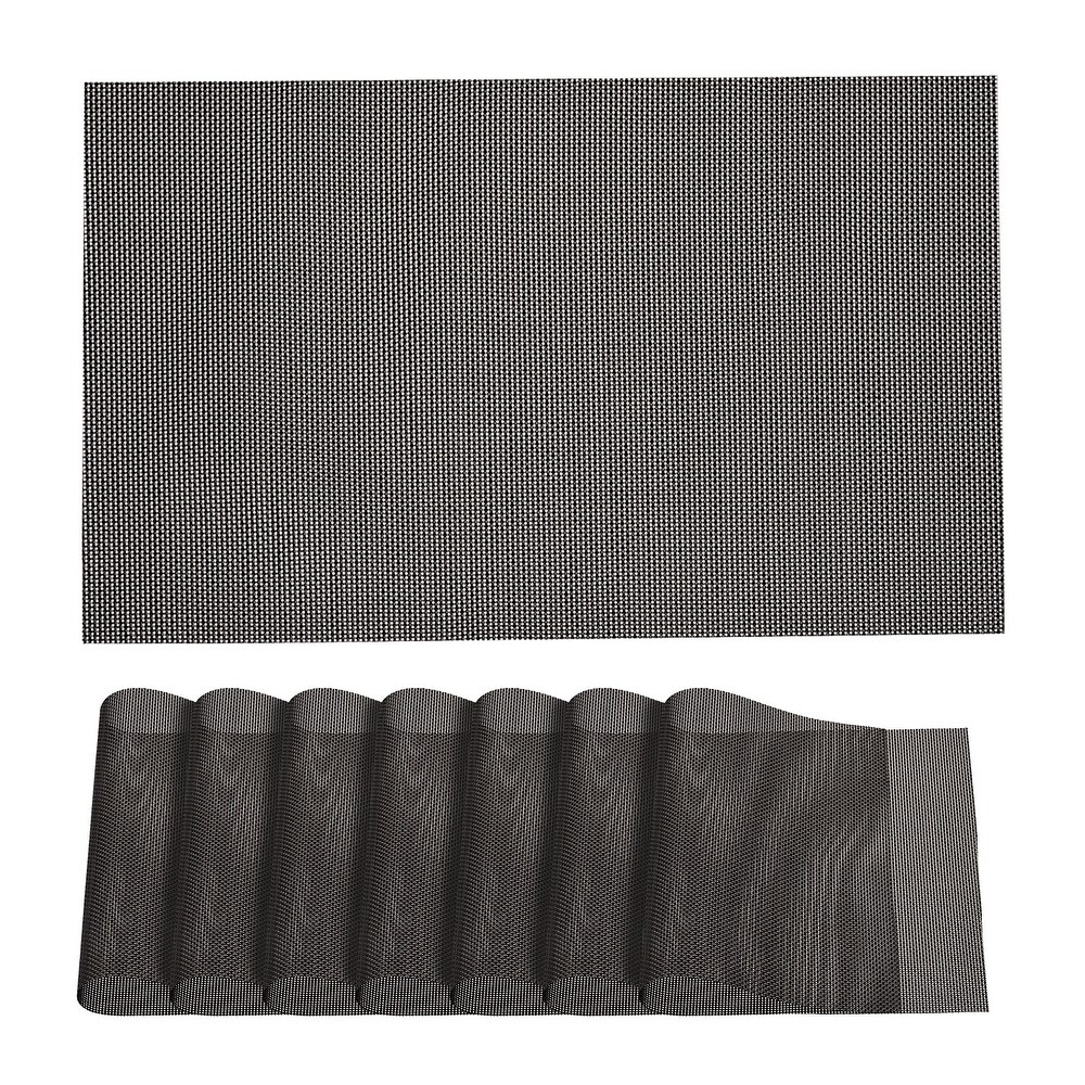 Place Mats  450x300mm Table Mats Set of 8 PVC Washable Woven Placemat