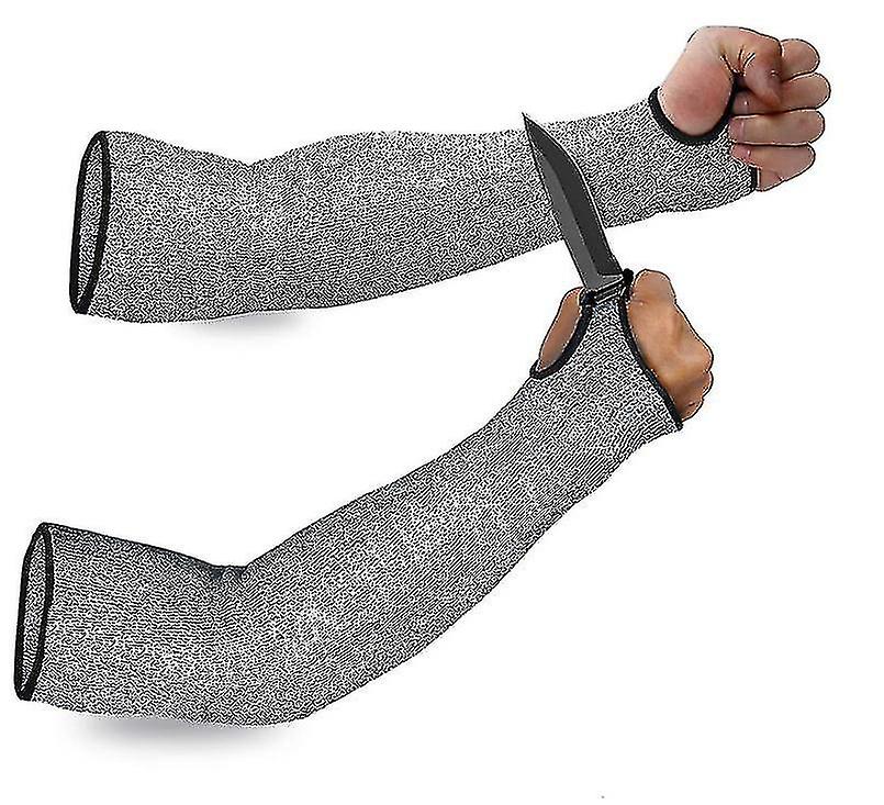 1 Pairs Arm Sleeves For Men Cut Resistant With Thumb Hole Arm Protection For Thin Skin Garden Kitchen