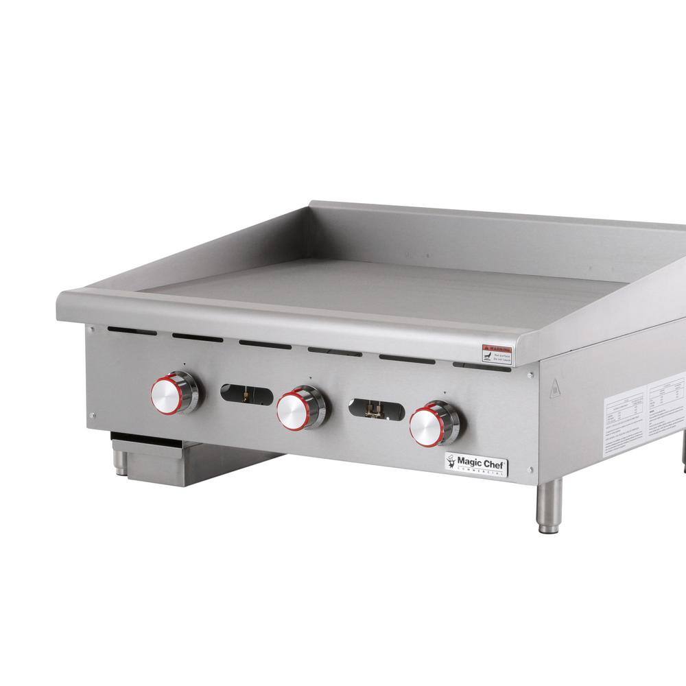 Magic Chef 36 in. Commercial Thermostatic Countertop Gas Griddle MCCTG36A