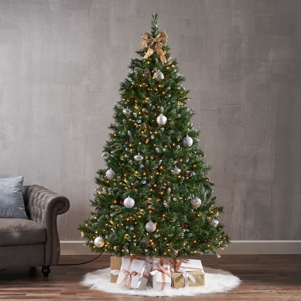 7foot Hinged Frosted Spruce Christmas Tree by Christopher Knight Home