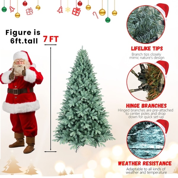 49 ft Blue PE/PVC Mixed Automatic Christmas Trees