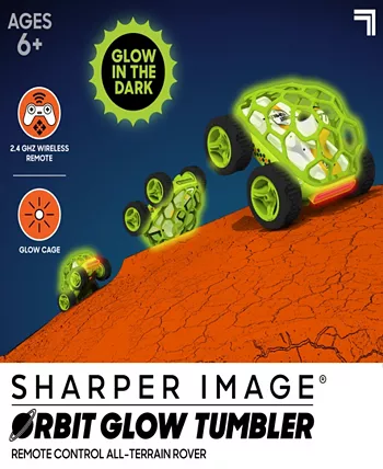 Sharper Image Orbit Tumbler Glow-in-The-Dark All-Terrain Rover Toy