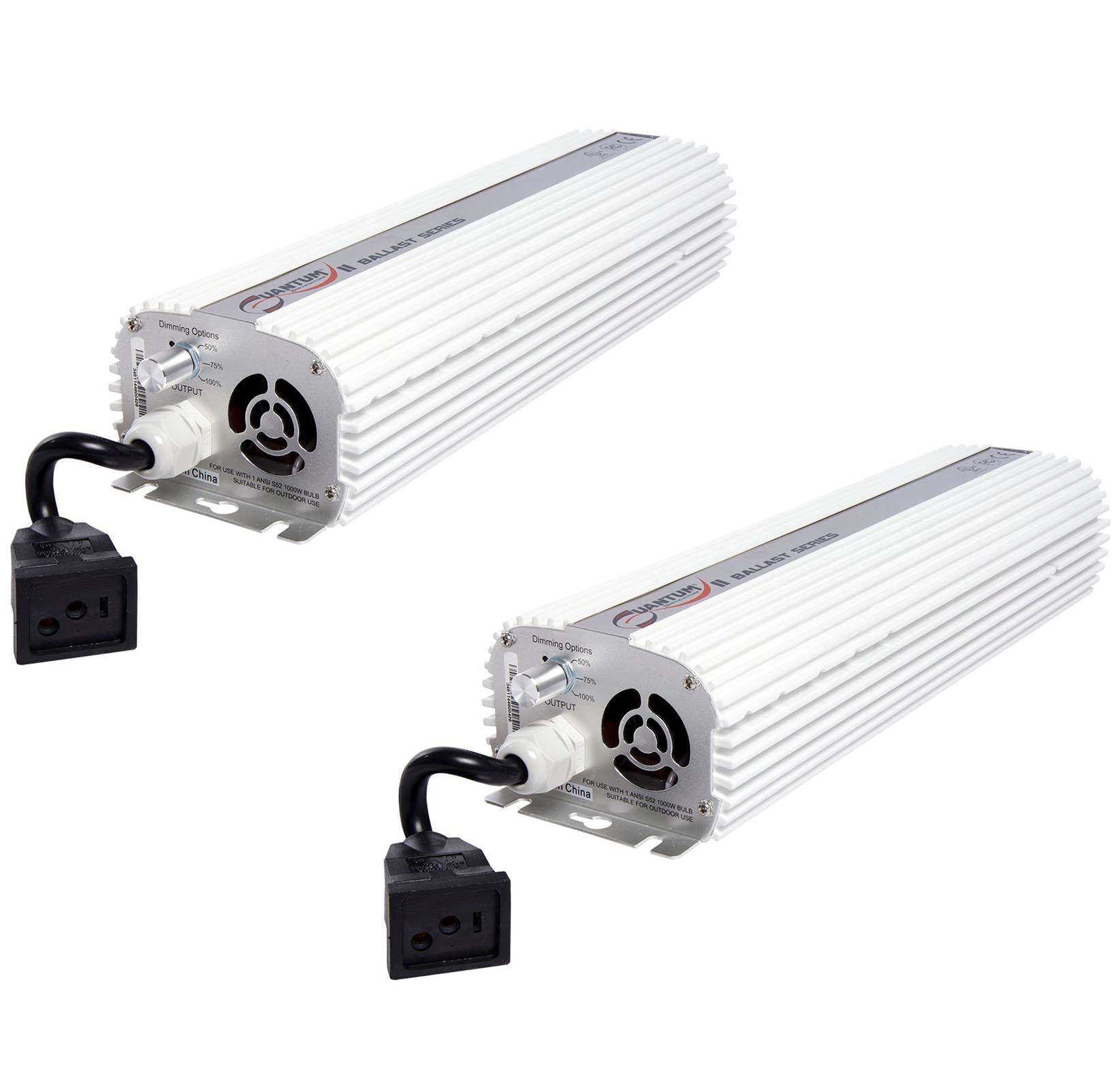 (2) QUANTUM 1000W Watt HPS & MH Dimmable Digital Grow Light Ballasts | QT1000