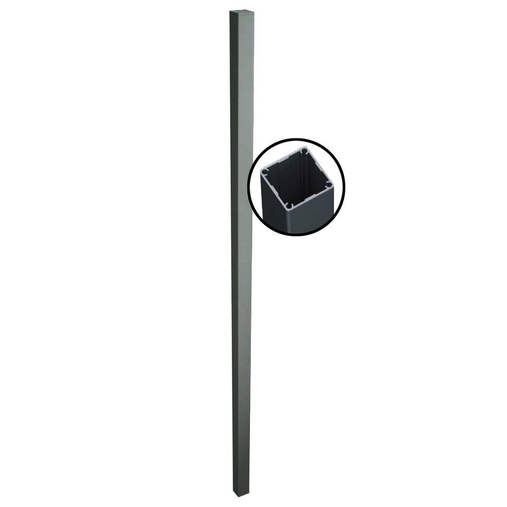 Stratco Quick Screen 7.83 ft. x 0.020 ft. x 0.020 ft. Slate Gray Aluminum 1-Way Post for Fence Panels SC 10714