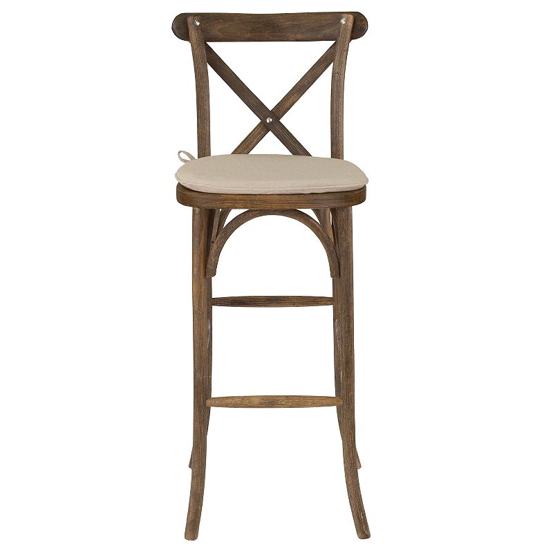 Flash Furniture Hercules Cross Back Cushion Bar Stool