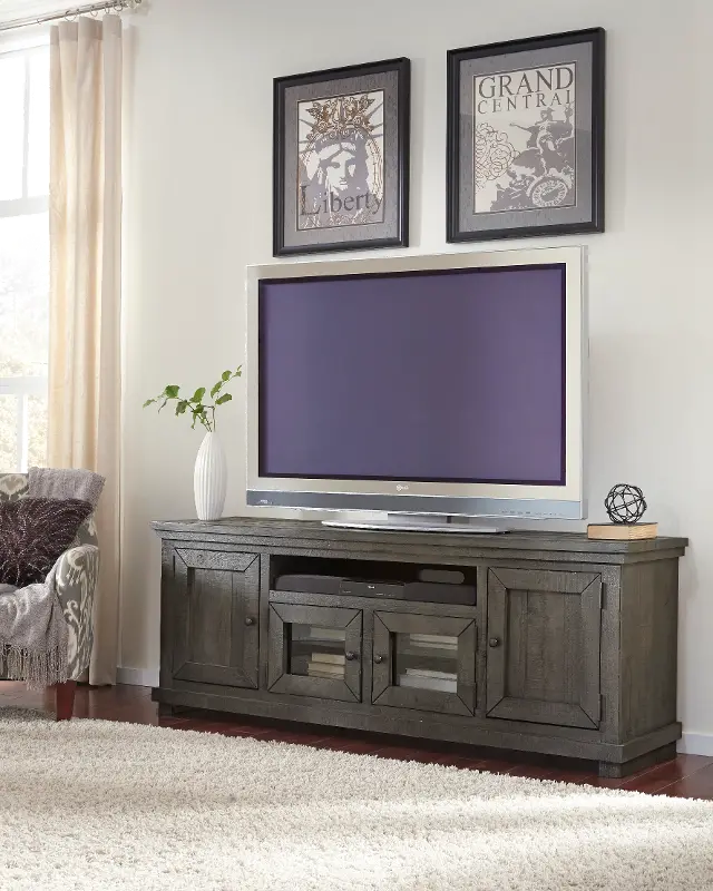 Willow Distressed Dark Gray 74 TV Stand