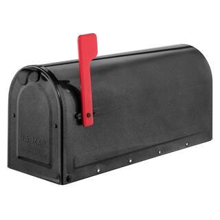 Architectural Mailboxes MB1 Pewter Medium Steel Post Mount Mailbox 7600P-10