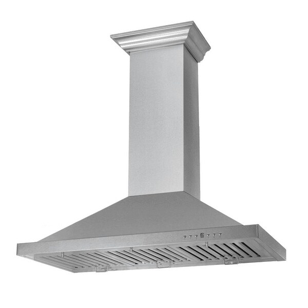 ZLINE Designer Series Fingerprint Resistant Stainless Steel Convertible Vent Wall Mount Range Hood