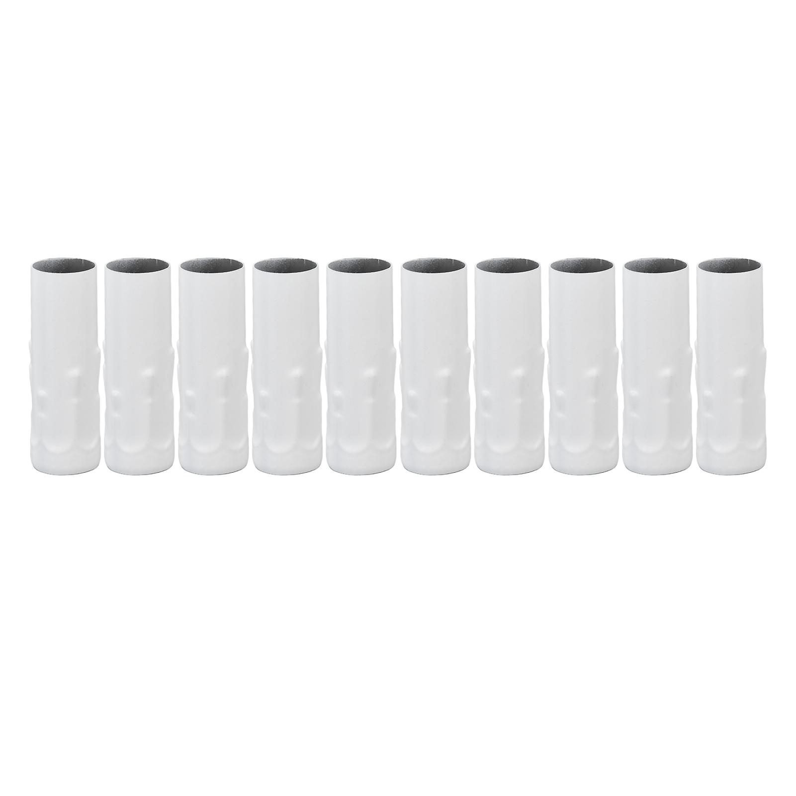 10Pcs E14 Metal Tube for Candle Lamp Holder Lamp Base Lighting Accessories 25x80mm White