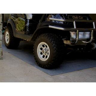 Diamond Deck 7.5 ft. x 20 ft. Charcoal Textured PVC Large Car Mat 86720