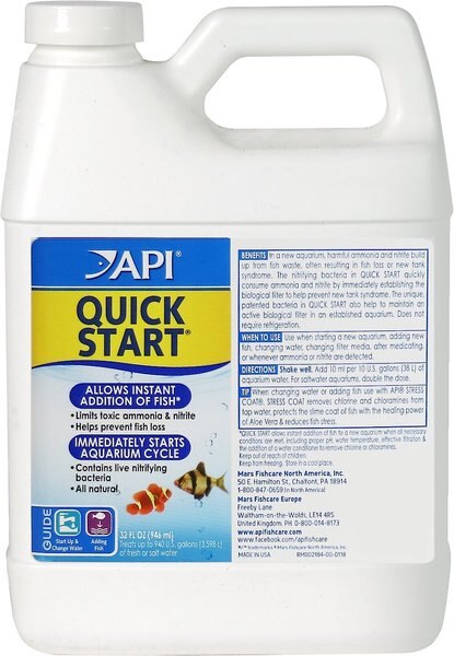 API Quick Start Freshwater and Saltwater Aquarium Nitrifying Bacteria