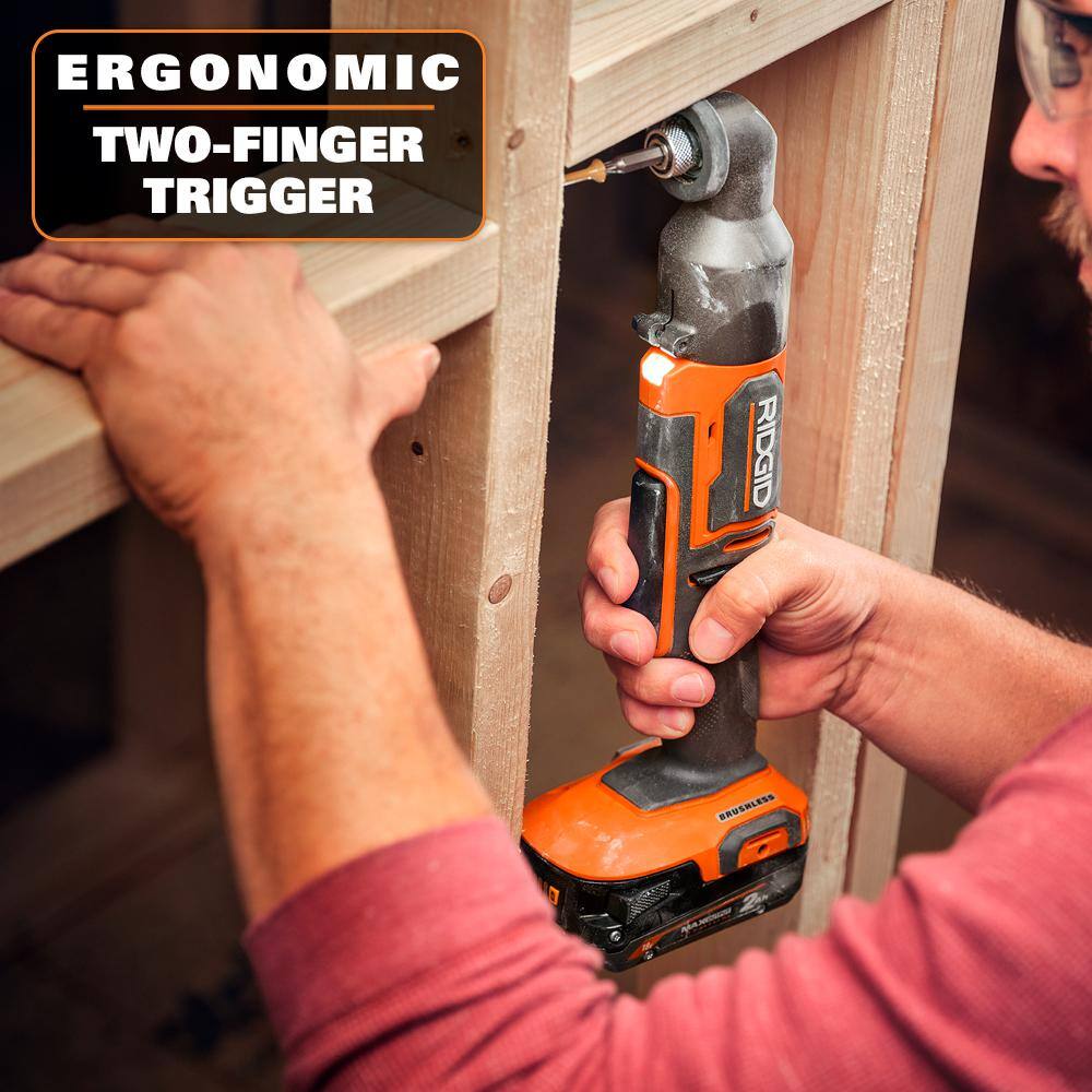 RIDGID 18V SubCompact Brushless Cordless Right Angle Impact Driver (Tool Only) R87730B