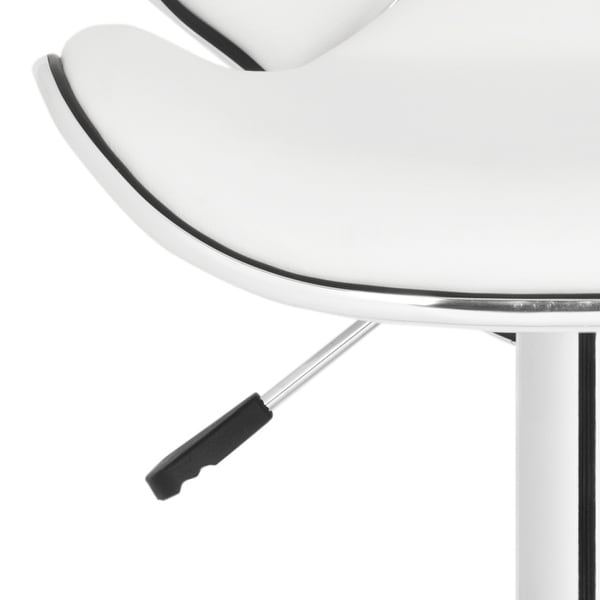 SAFAVIEH Shambi White Adjustable 24-30-inch Swivel Bar Stool - 17.9