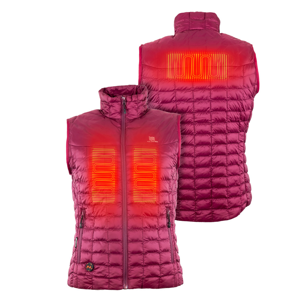 Mobile Warming Backcountry Vest Womens 7.4V Burgundy Medium ;