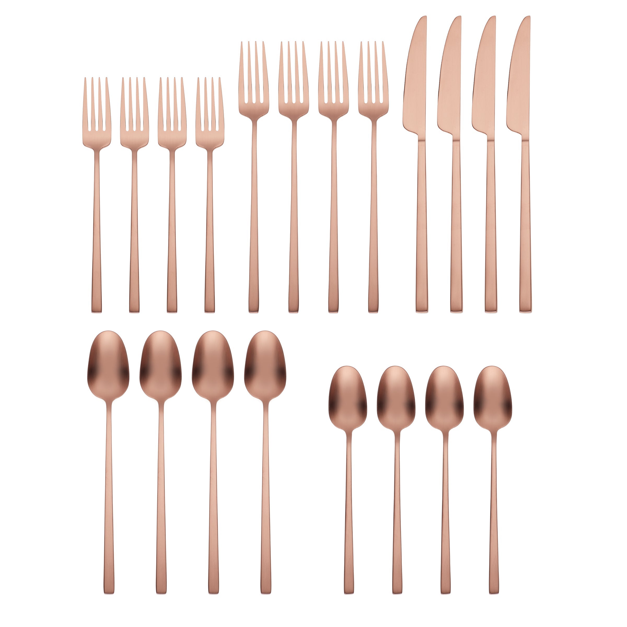 Damaris Champagne Satin 20-Piece Flatware Set