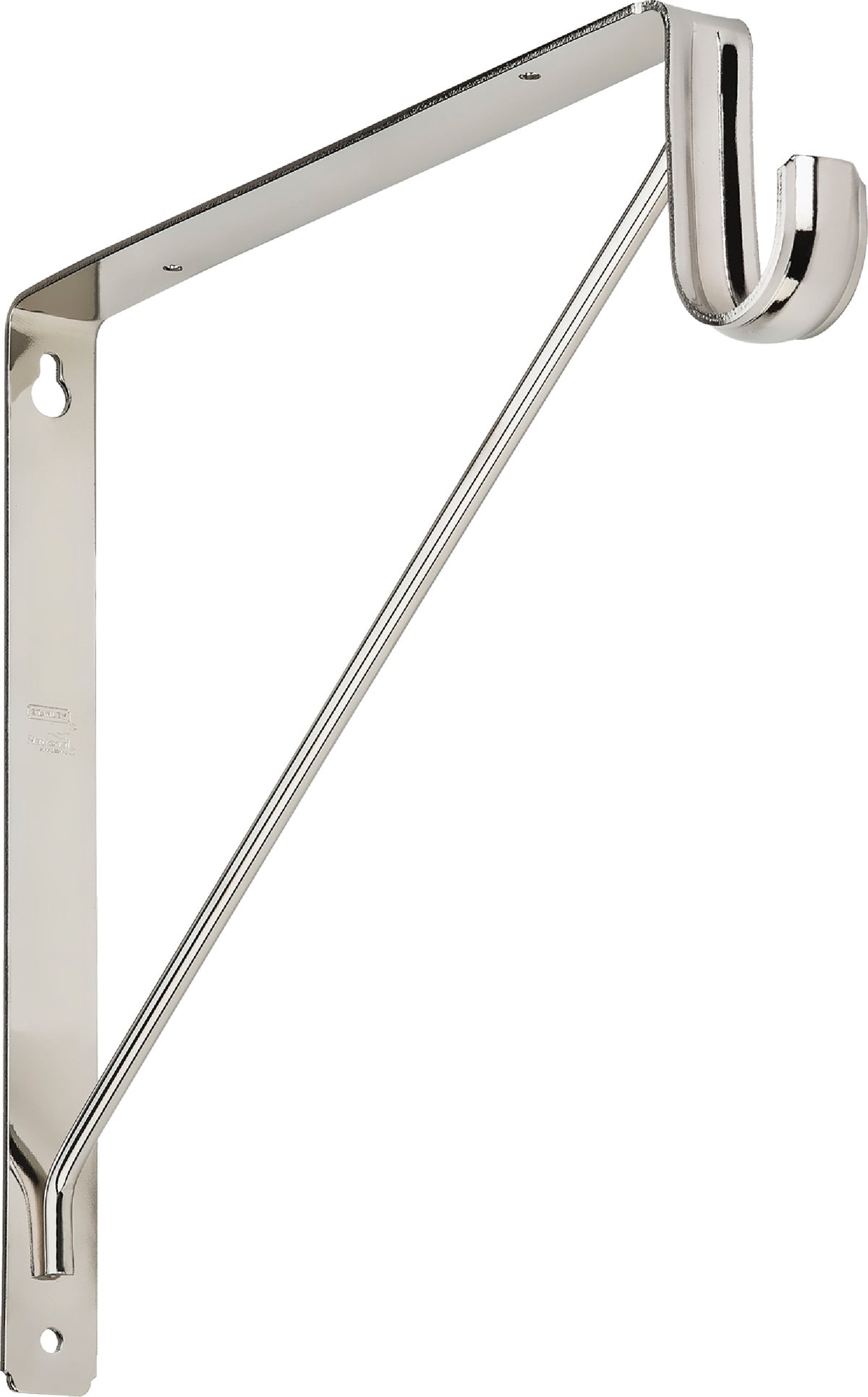 Stanley Home Designs Heavy-Duty Shelfamp Rod Bracket Chrome