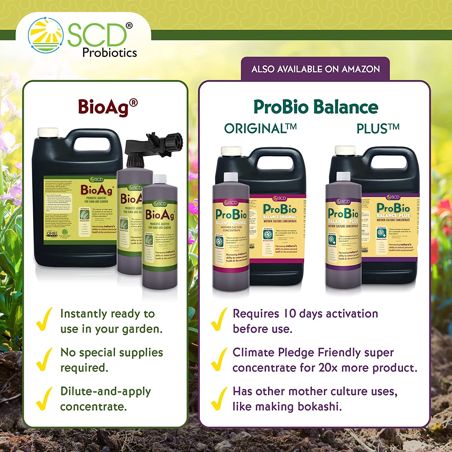 SCD Bio Ag - Microbial Inoculant and Soil Amendment | SCD Probiotics | 1 Gallon