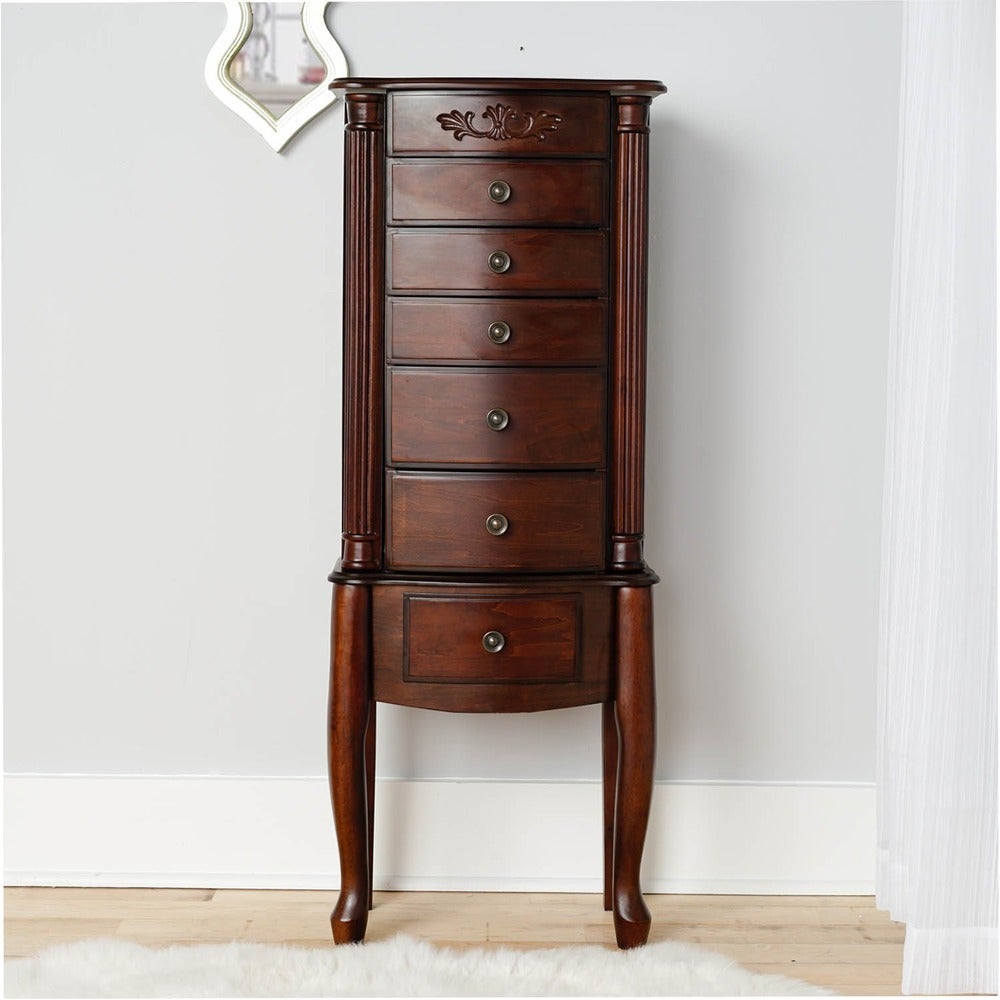 Hives and Honey Morgan Walnut Jewelry Armoire - - 12078786