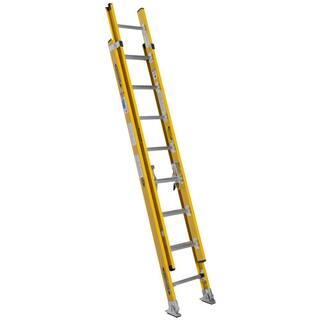 Werner 16 ft. Fiberglass Round Rung Extension Ladder with 375 lb. Load Capacity Type IAA Duty Rating 7116-2