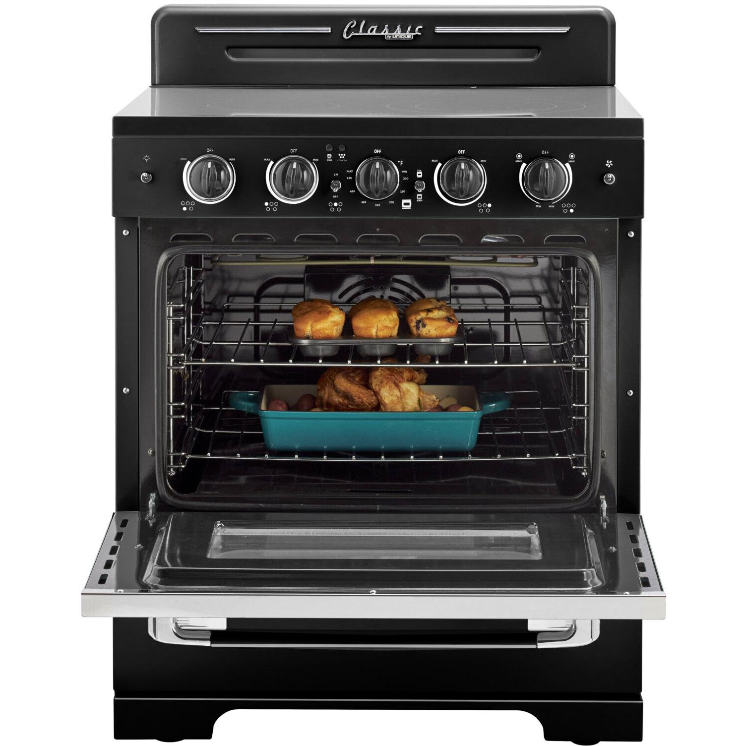 Unique Appliances 30-inch Freestanding Electric Range with Convection Technology UGP-30CR EC B