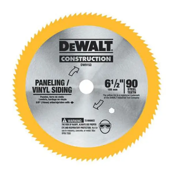 DEWALT 6-1/2 90T Steel Saw Blade (Vinyl/Paneling)