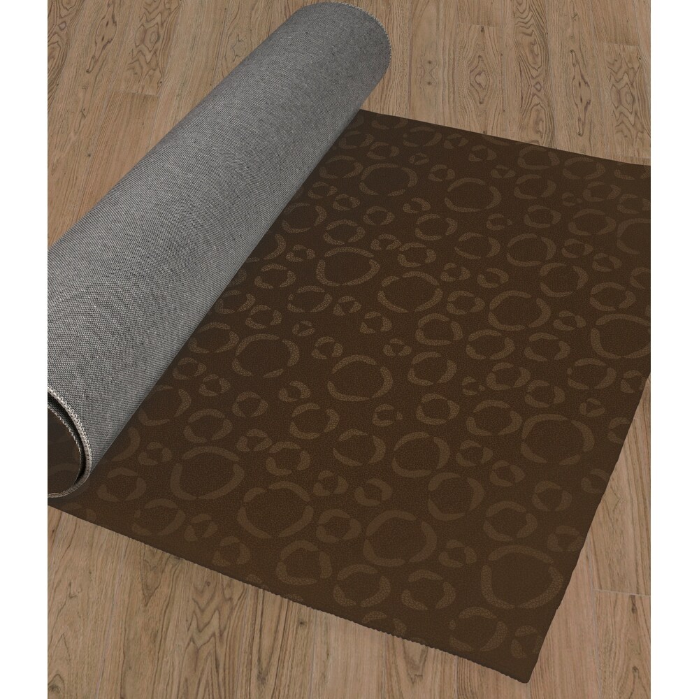 CHEETAH DOTS BROWN Kitchen Mat By Kavka Designs