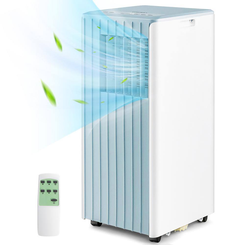 Gymax Portable Air Conditioner 10000 BTU ASHRAE 3-in-1 AC Unit with Humidifier and Sleep Mode Blue GYM11472