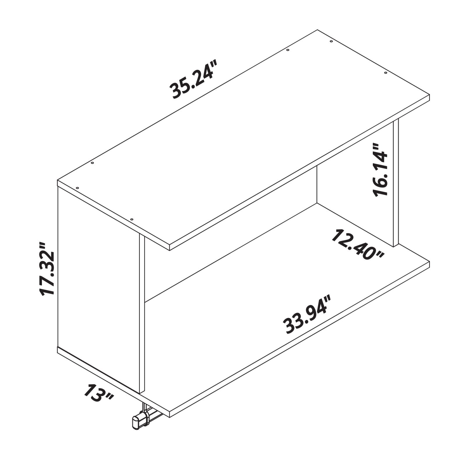 Manhattan Comfort Rockefeller Floating Hanging Closet Shelf