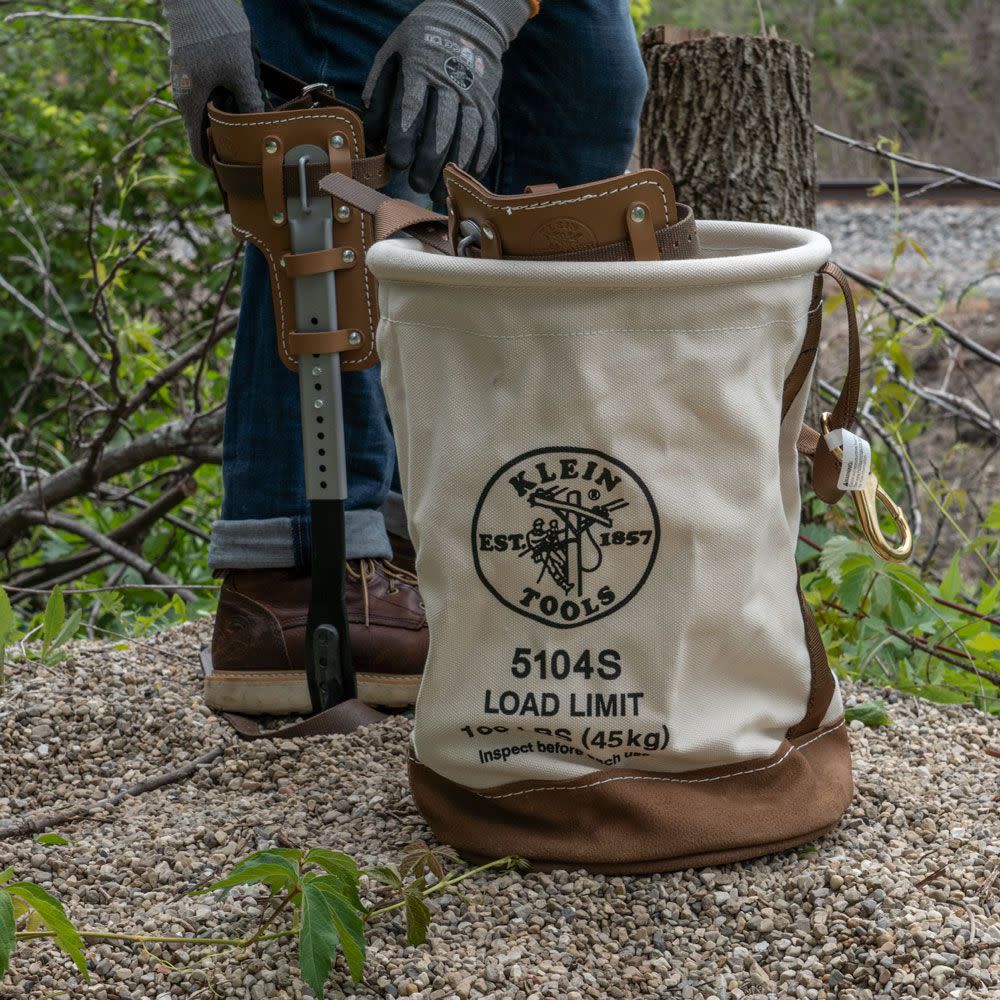 Leather-Bottom Bucket Swivel Snap