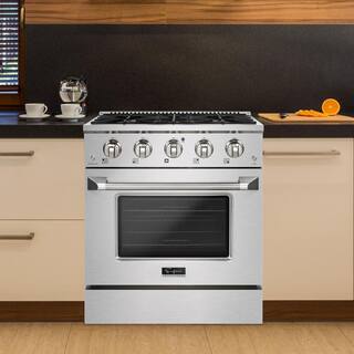 Empava 30 in. 4.2 cu. ft. Single Oven Gas Range with 4 Sealed Ultra High-Low Burners in Stainless Steel EMP-30GR07