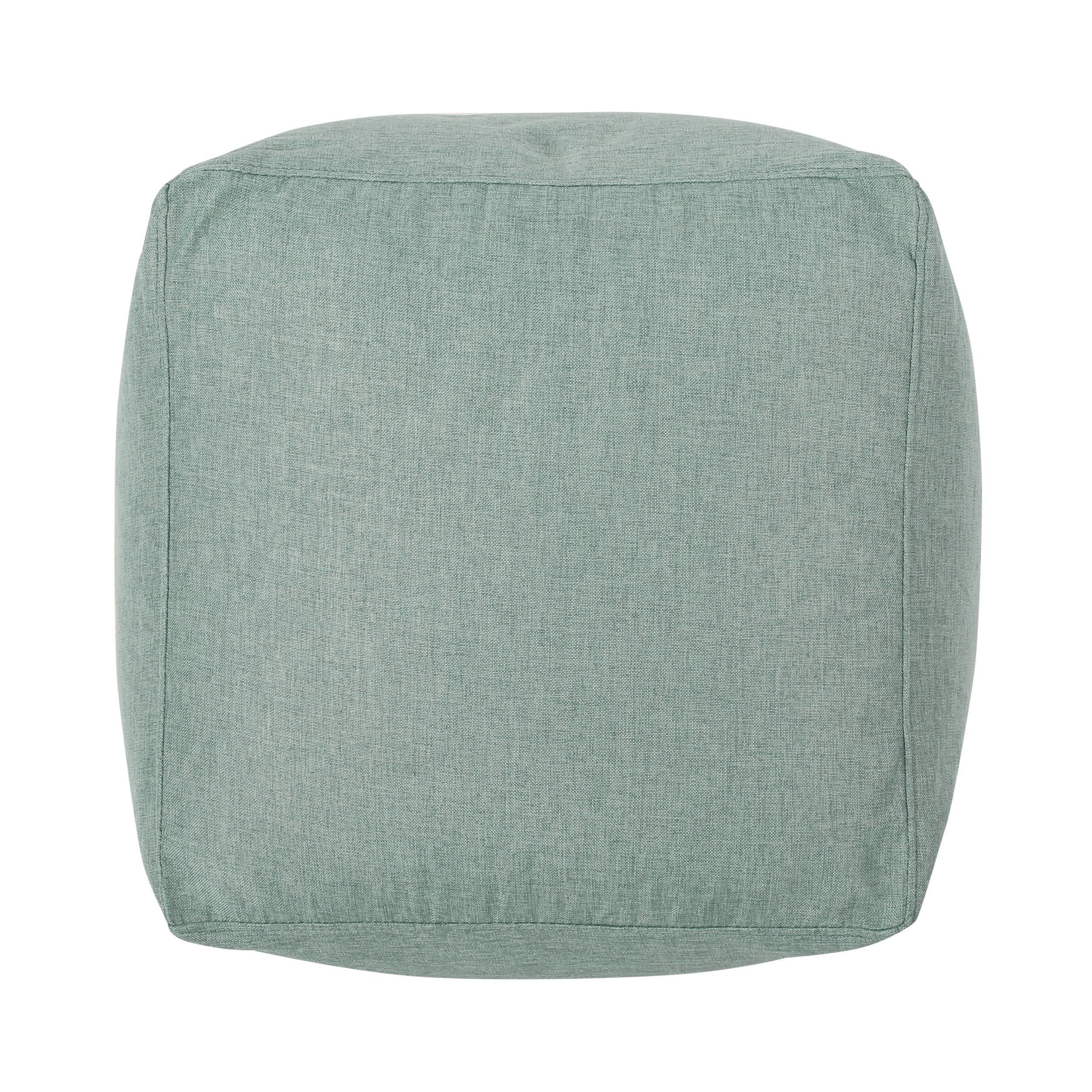 Punjab Tattnall Contemporary Two Tone Fabric Cube Pouf