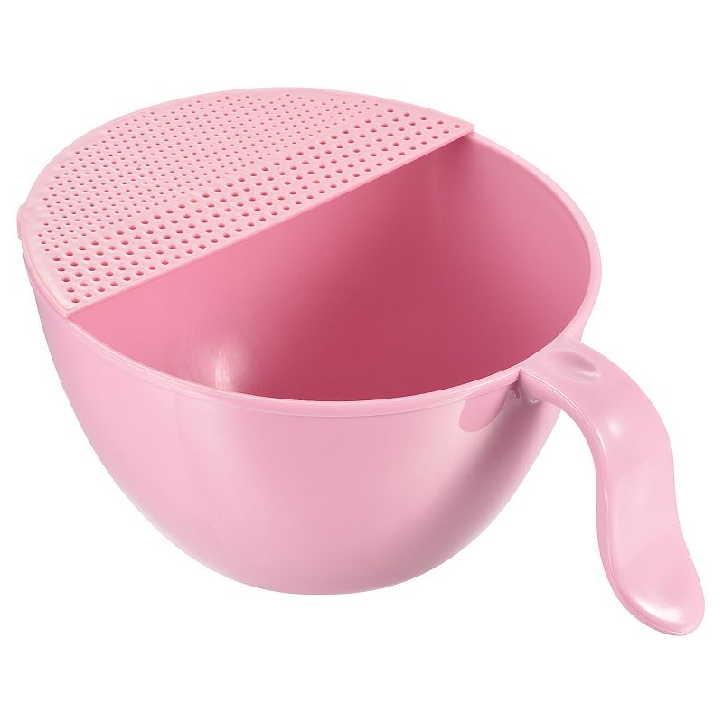 Rice Washing Bowl Drain Basket Fruit Strainer Colander With Handle