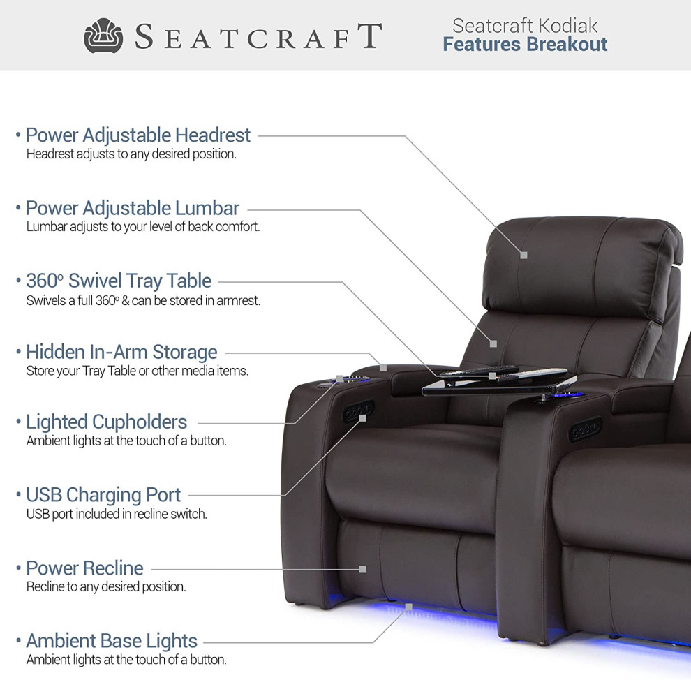 Seatcraft Kodiak Home Theater Seating   Contemporary   Theater Seating   by Stargate Cinema  Houzz