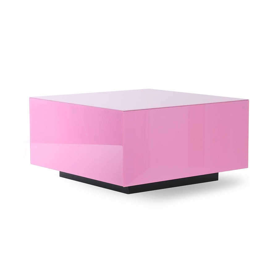 Mirror block table - Pink