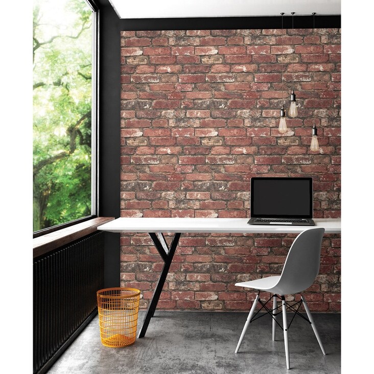 Loft Red Brick Wallpaper   20.5 x 396 x 0.025