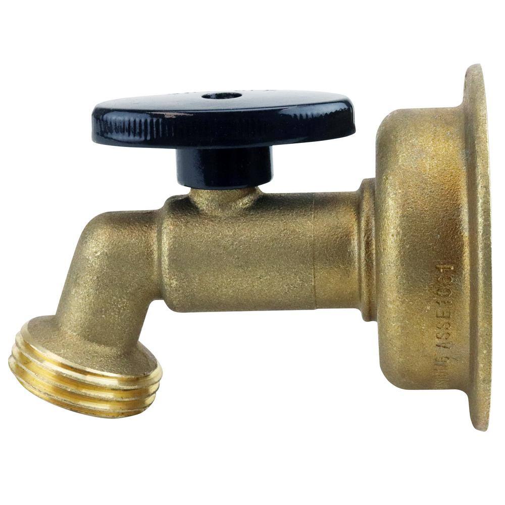 Tectite 12 in. Brass Quarter Turn Push-to-Connect x 34 in. Garden Hose Thread No Kink Hose Bibb FSBSCV1234