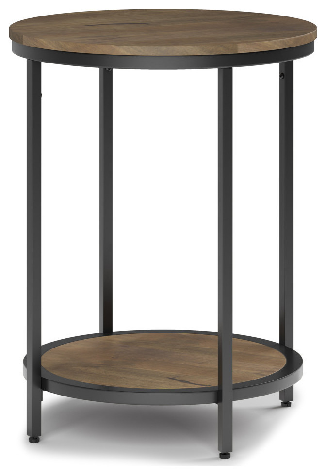 Jenna Round Side Table   Industrial   Side Tables And End Tables   by Simpli Home Ltd.  Houzz