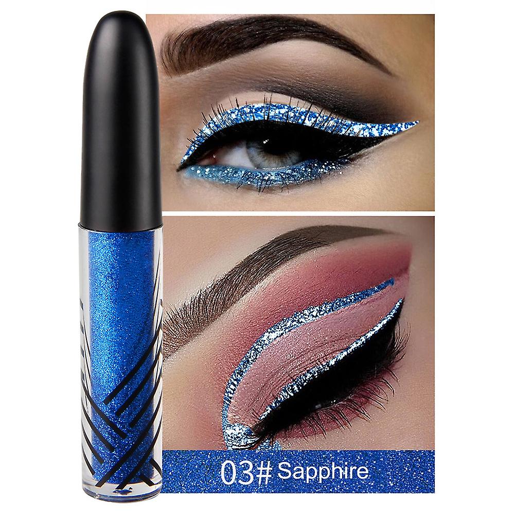 Glitter Eyeline Liquid Metallic Eye Makeup Shining Eyeliner Cosmetic 03#