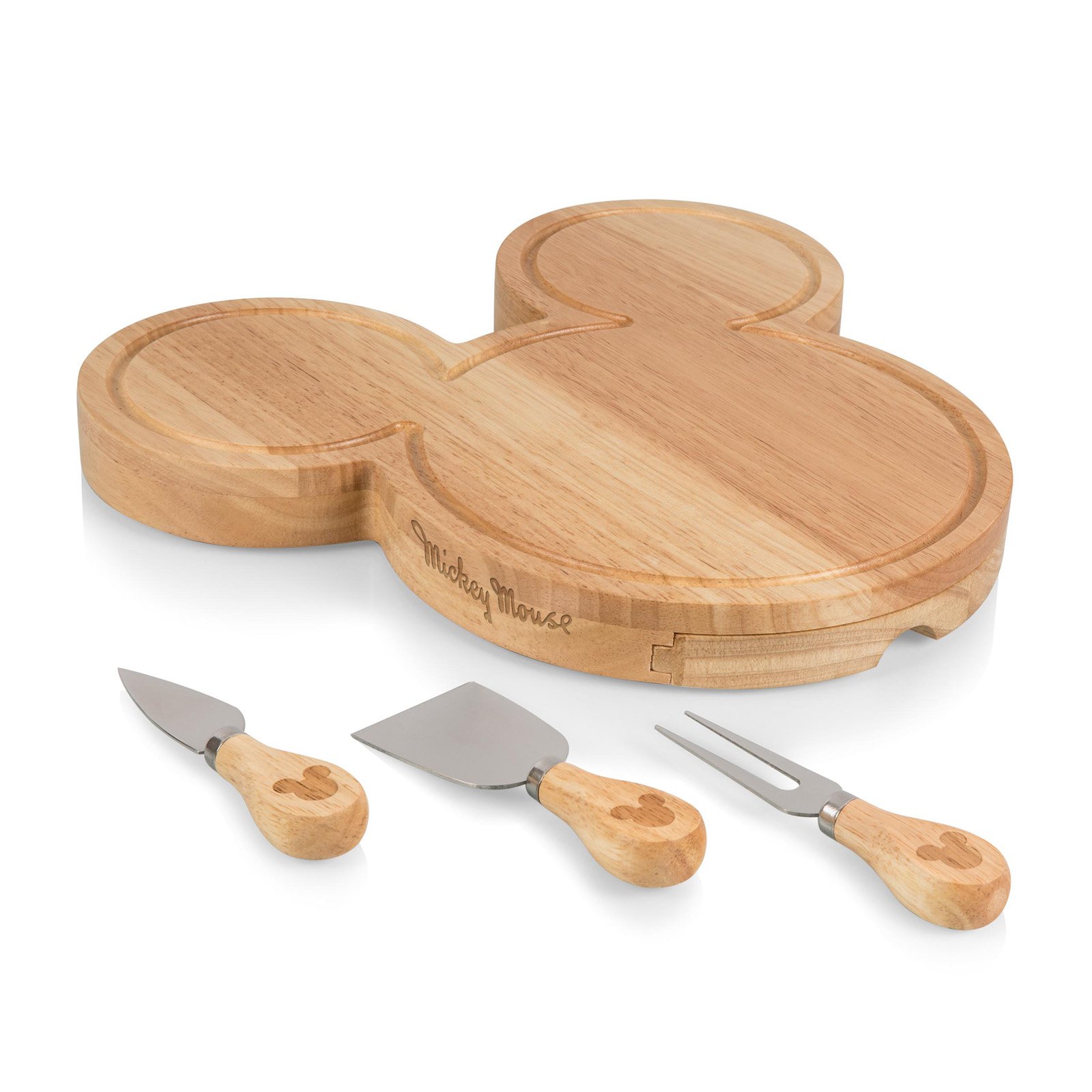 Picnic Time Mickey Head Shaped Cheese Board