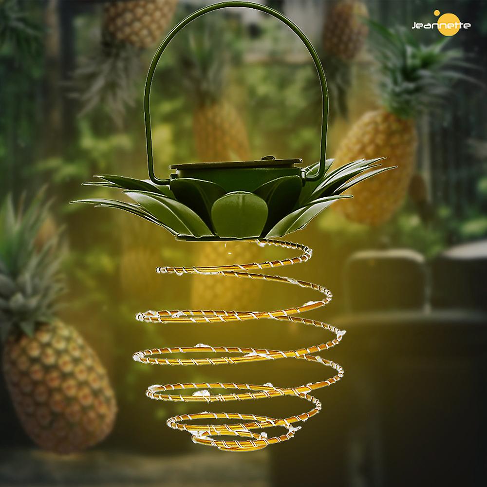 Led Solar Garden Lights Pineapple Fairy String Hanging Lantern Outdoor Waterproof Solar Lamp For Home Festival Garden Deck Decor