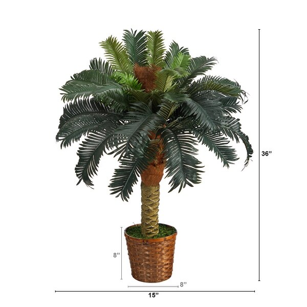 3' Artificial Sago Palm Tree in Decorative Planter